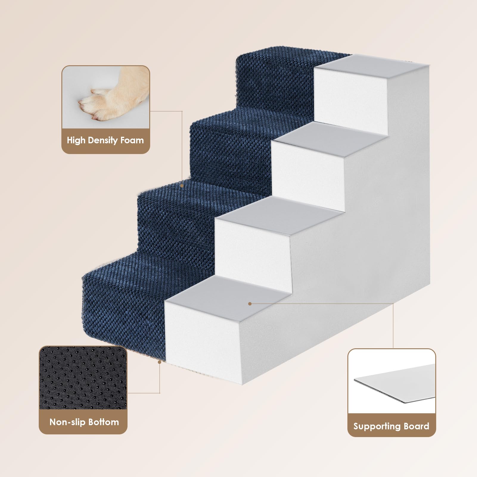 Escalera EHEYCIGA plegable para cama y ahorro de espacio