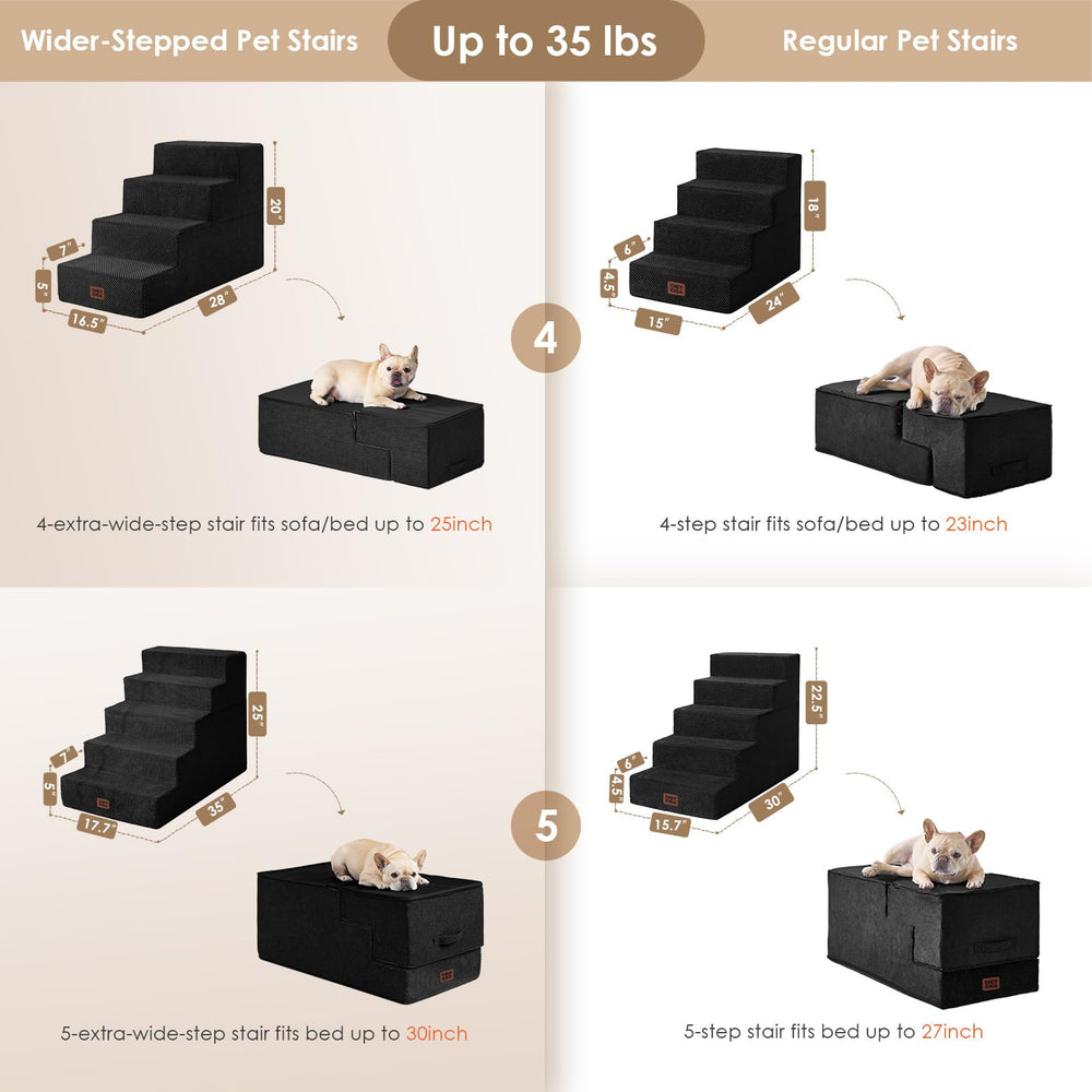 Escalera plegable EHEYCIGA para perro, se guarda como cama.