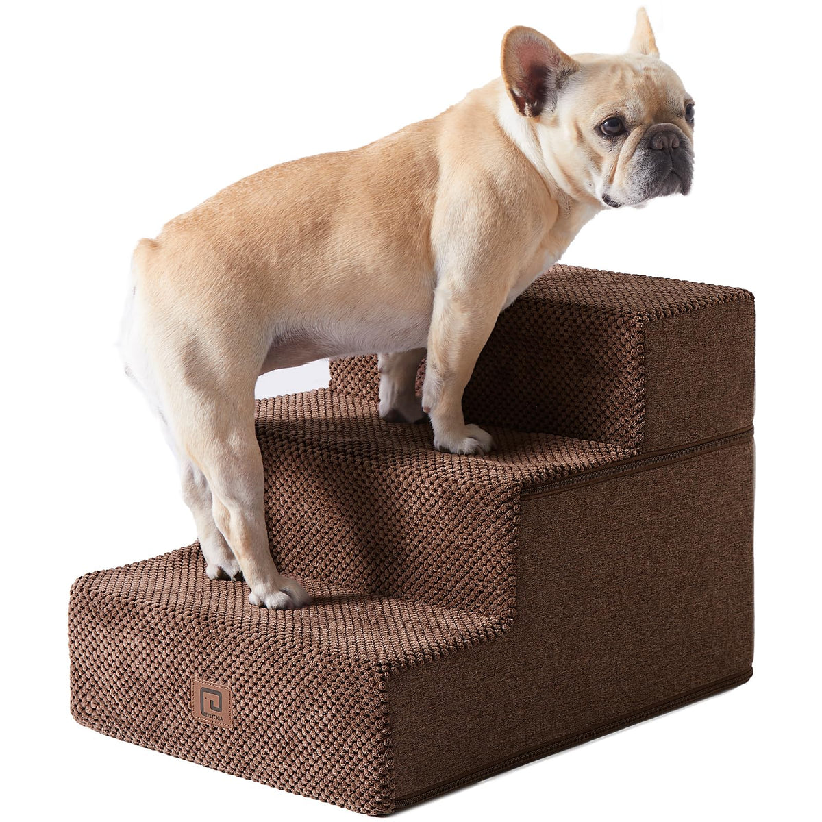 Escalera EHEYCIGA para perros, tres pasos, ideal para subir al sofá, seguridad antideslizante.