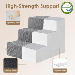 EHEYCIGA escalera plegable, espuma de alta densidad para confort seguro