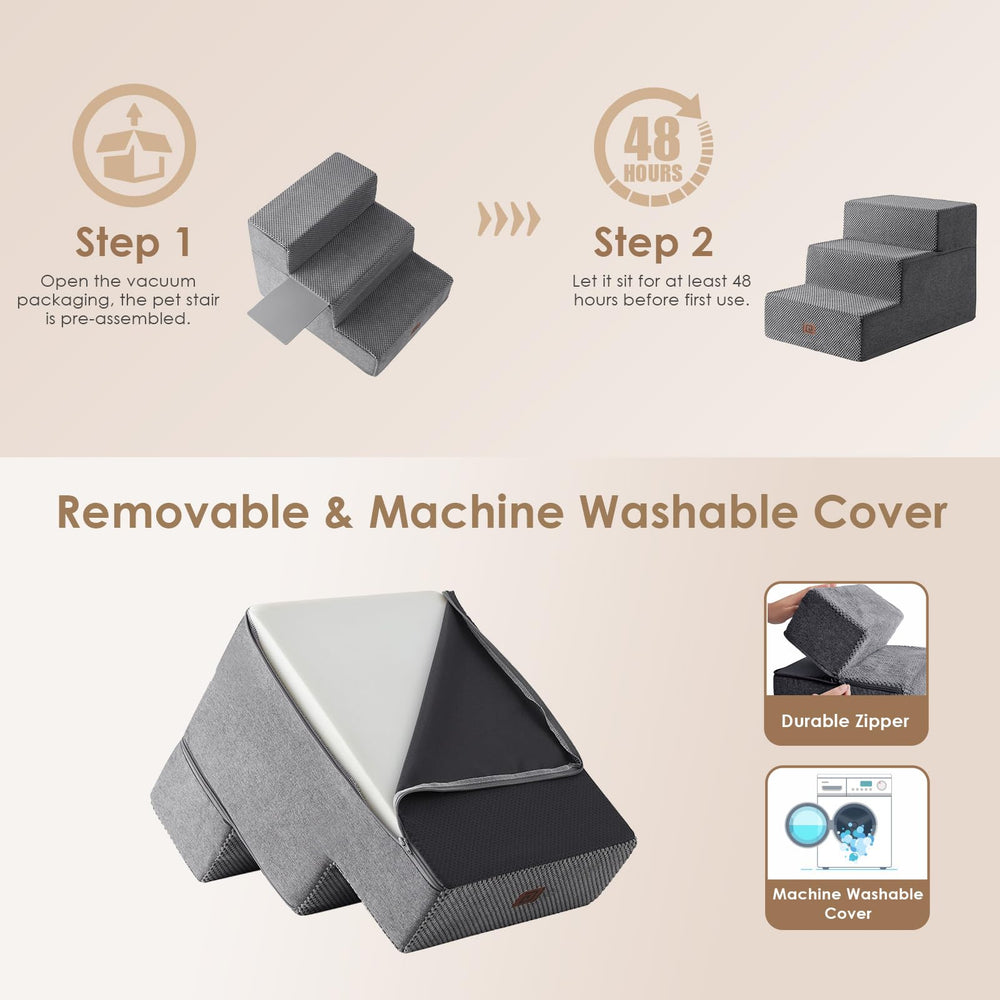 Escalera EHEYCIGA de tamaño compacto, ideal para espacios pequeños