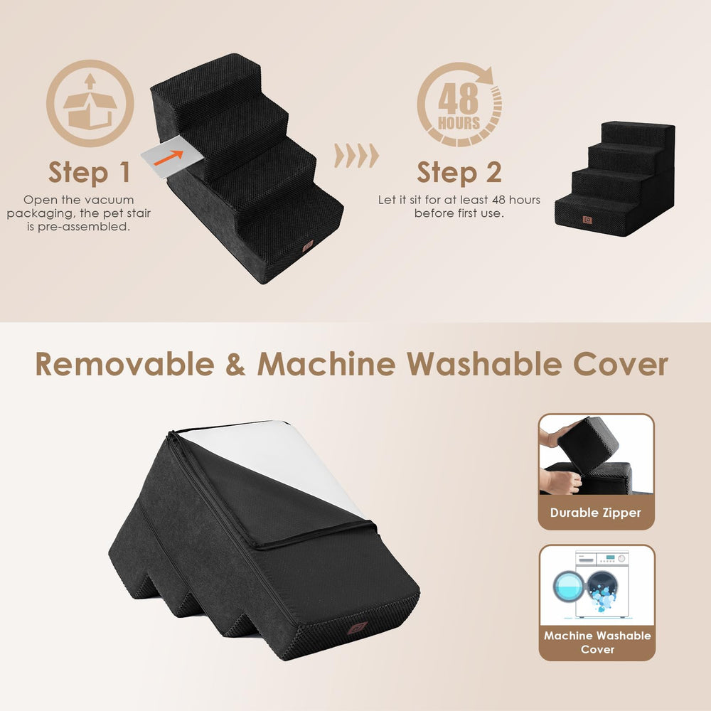 EHEYCIGA escalones de borde removible, lavable para mascotas