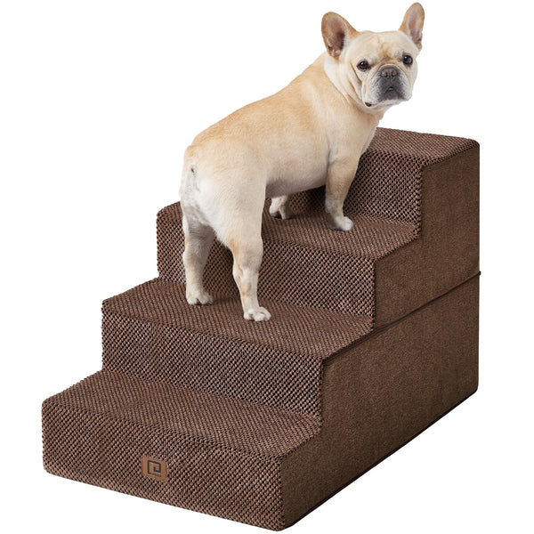 EHEYCIGA escalones para cama de perro de 4 pasos, ideal para subir y bajar con seguridad.