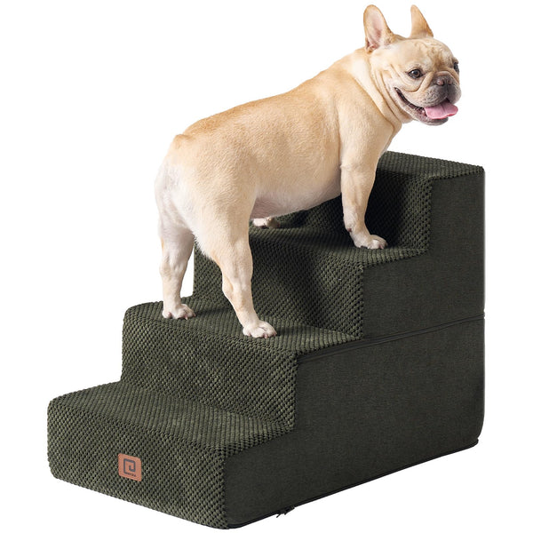 EHEYCIGA escaleras de 4 pasos para perros, junto a la cama, subir con facilidad