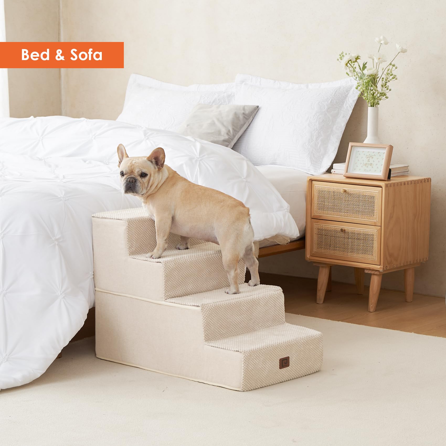EHEYCIGA escalones plegables, diseño convertible en cama para mascota.