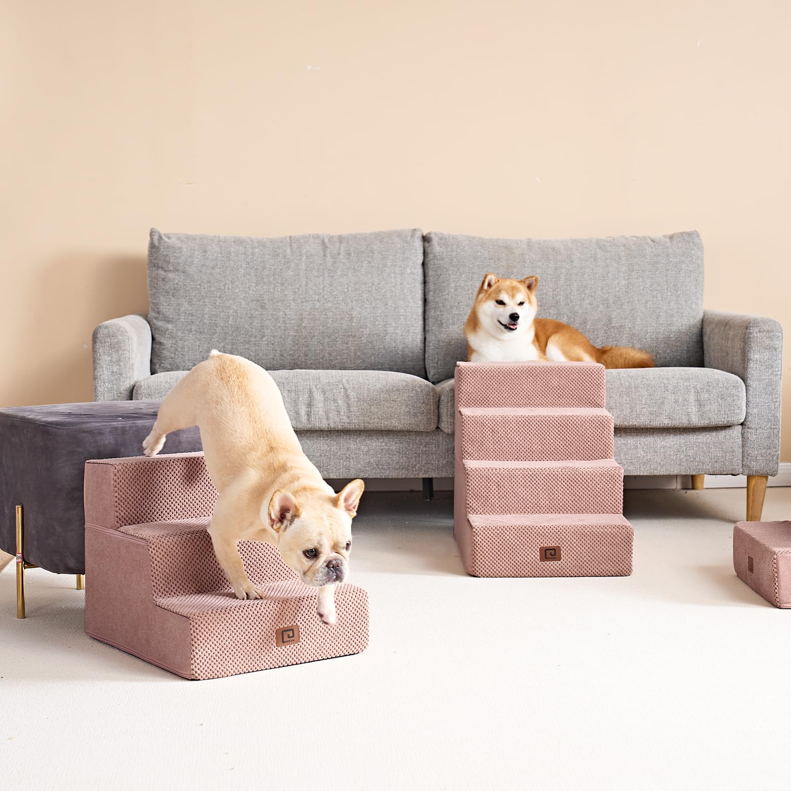 EHEYCIGA escalones rosados con base antideslizante para mayor estabilidad
