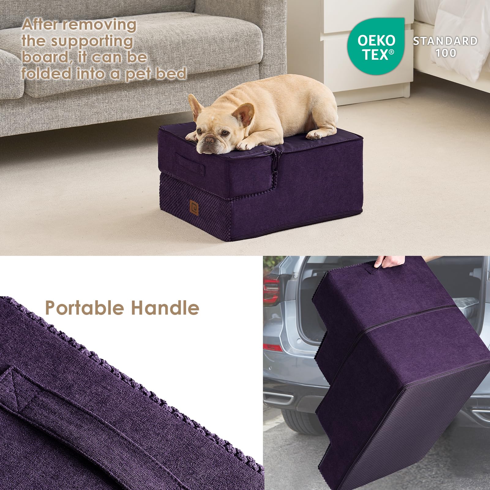 Funda desmontable y lavable para escalones EHEYCIGA facilita la limpieza.