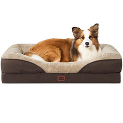 EHEYCIGA cama para perros grandes con espuma de memoria para soporte cómodo.