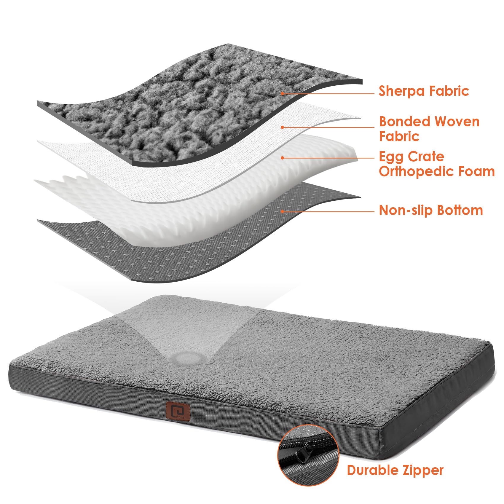 Espuma ortopédica de la Cama EHEYCIGA en forma huevo para soporte.
