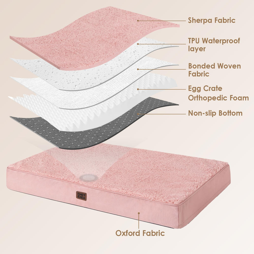 Espuma de alta densidad 3.5 pulgadas en cama EHEYCIGA XL, soporte duradero.