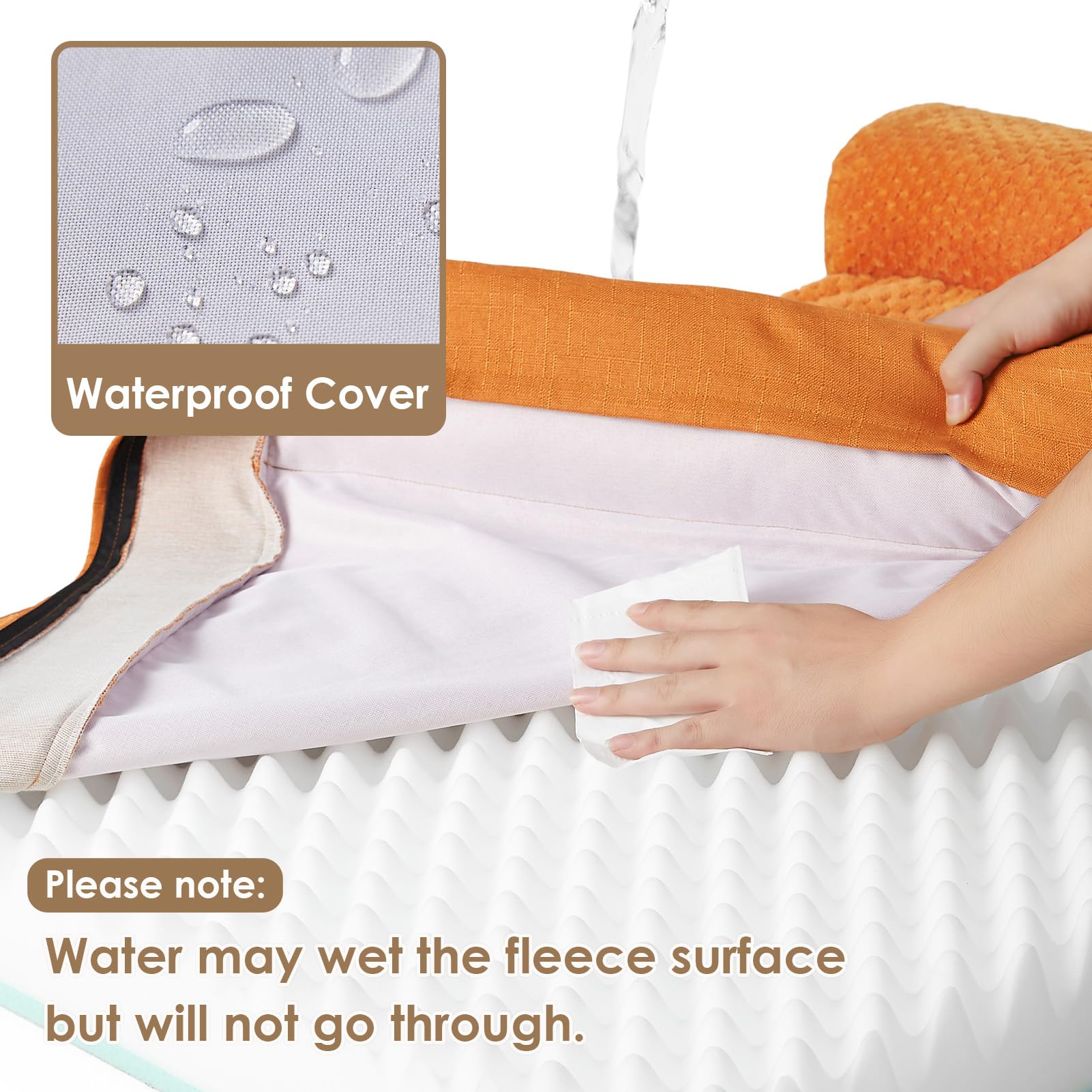 Cama EHEYCIGA XL con superficie impermeable para proteger de manchas