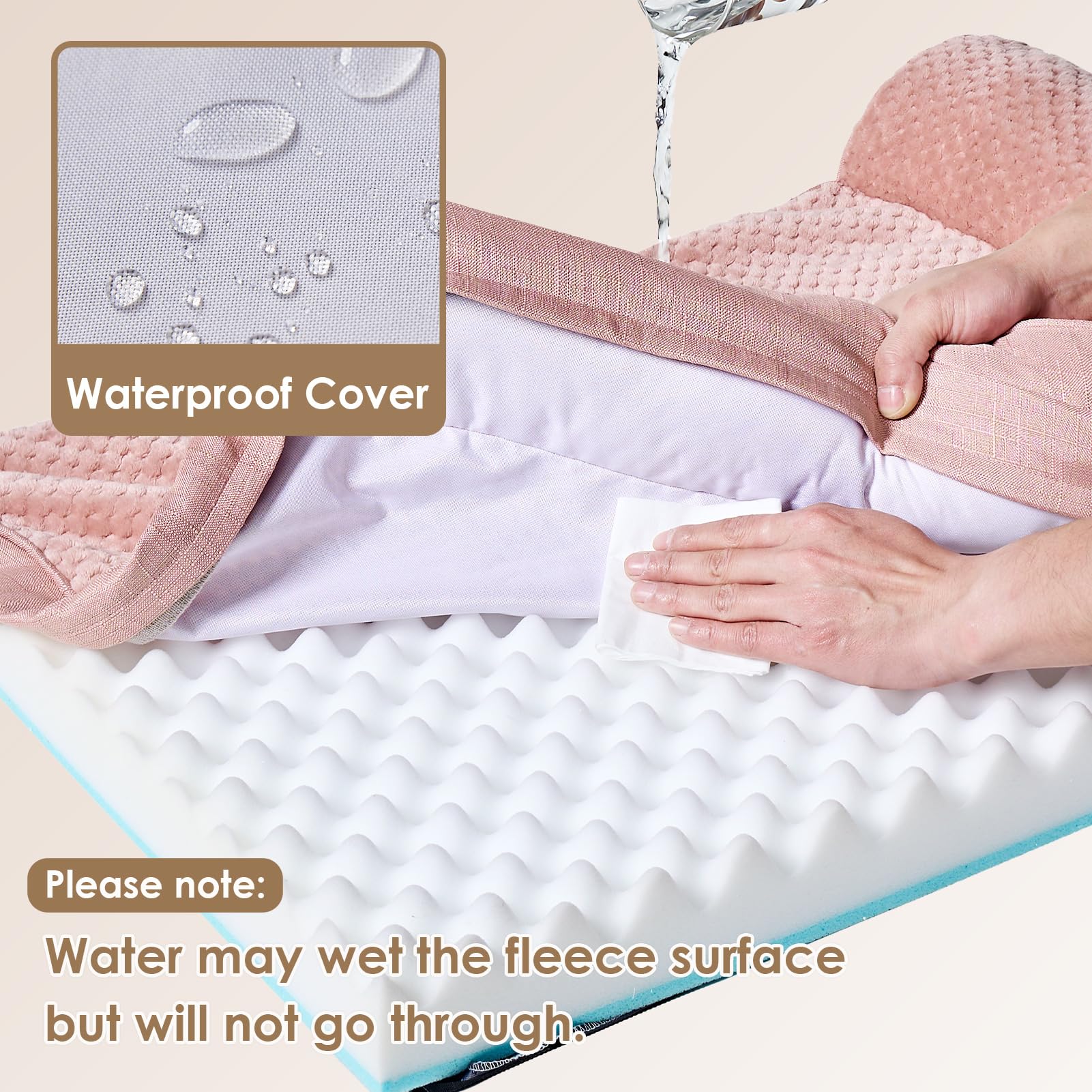 Capa impermeable entre la superficie y el fondo para mayor durabilidad