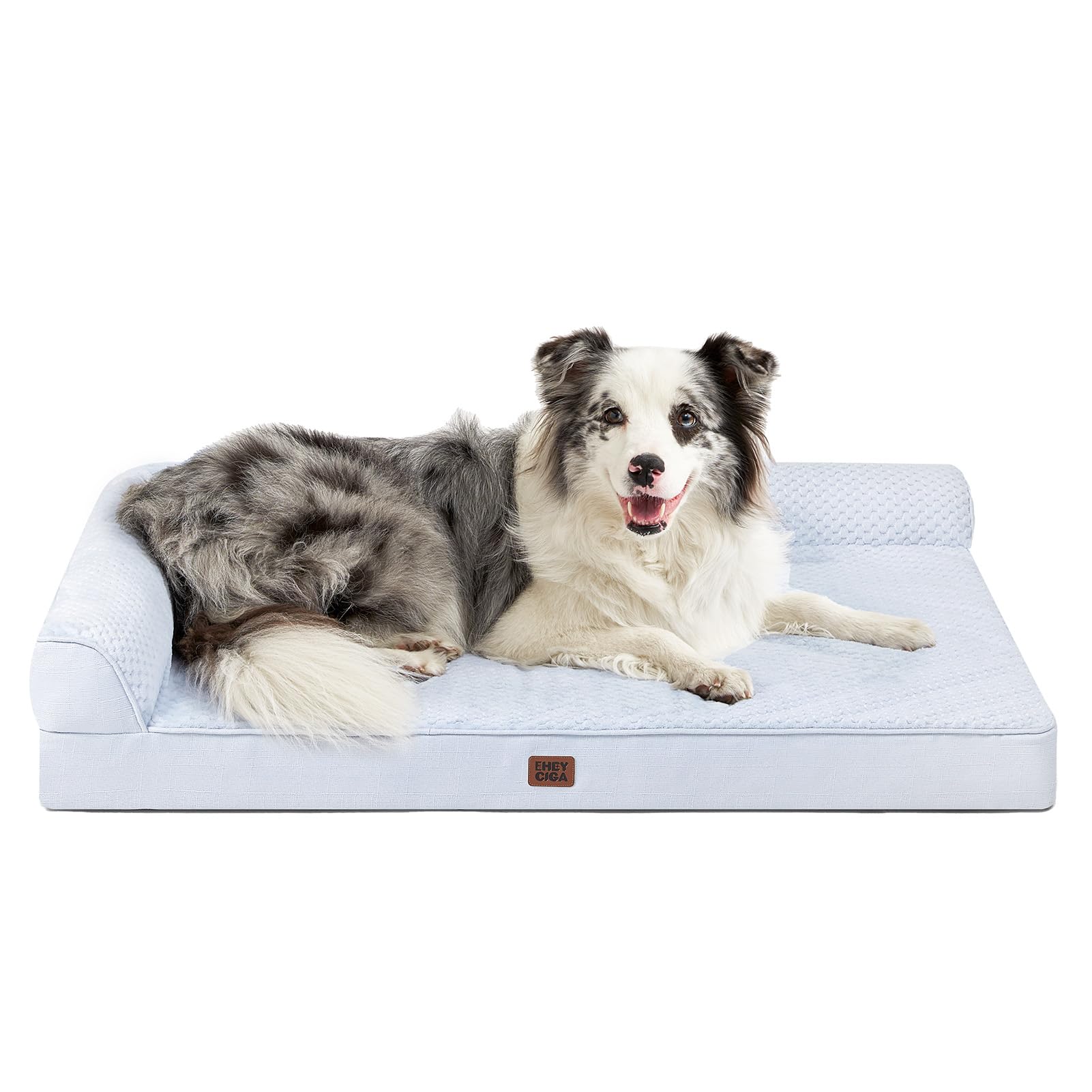 Cama EHEYCIGA XL para perro con espuma memoria tipo huevo, soporte suave.