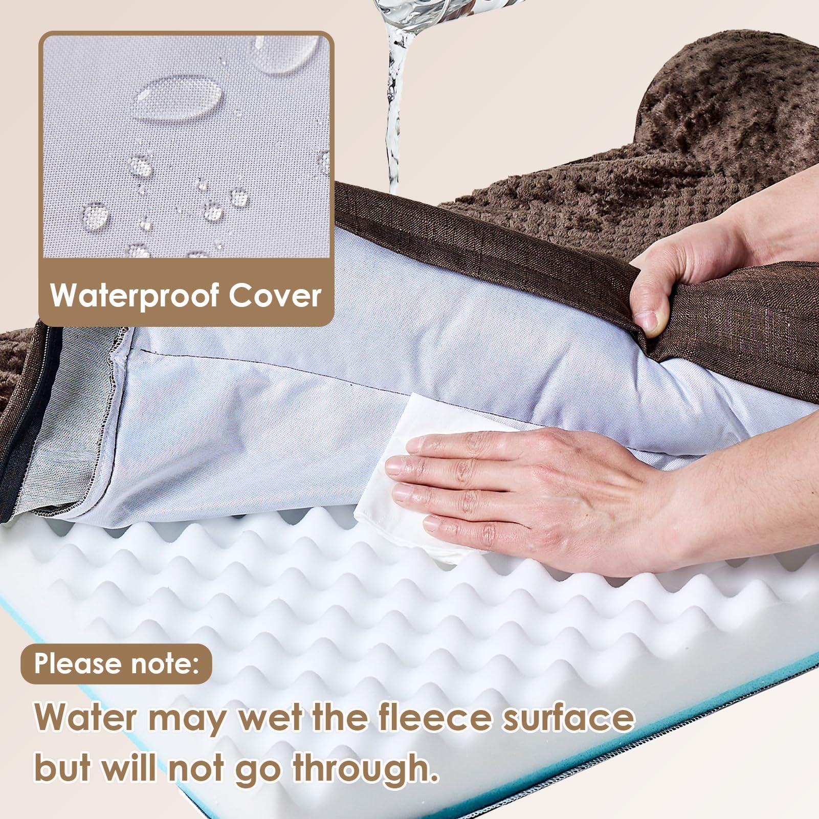 Funda impermeable de la cama EHEYCIGA XXL protege la base.