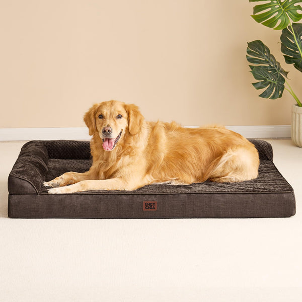 Medidas 48x35x7.5 cm de la cama EHEYCIGA XXL para perros grandes.