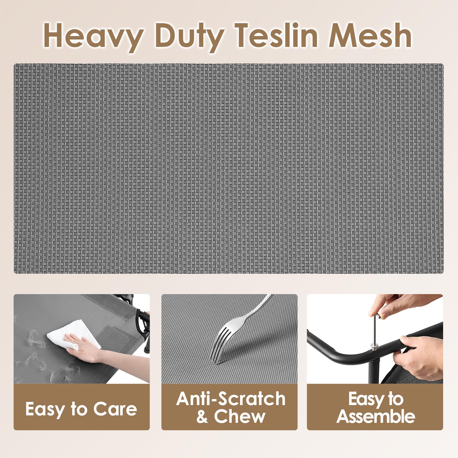EHEYCIGA XXL tejido-teslin-resistente: soporte estable para razas grandes