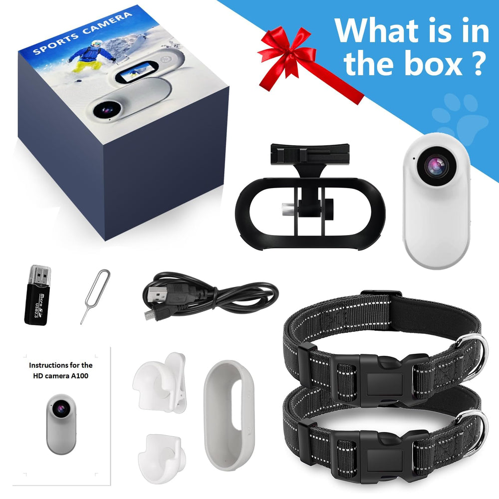 ehomful accesorios incluidos listos para usar con collar-cámara para mascotas.