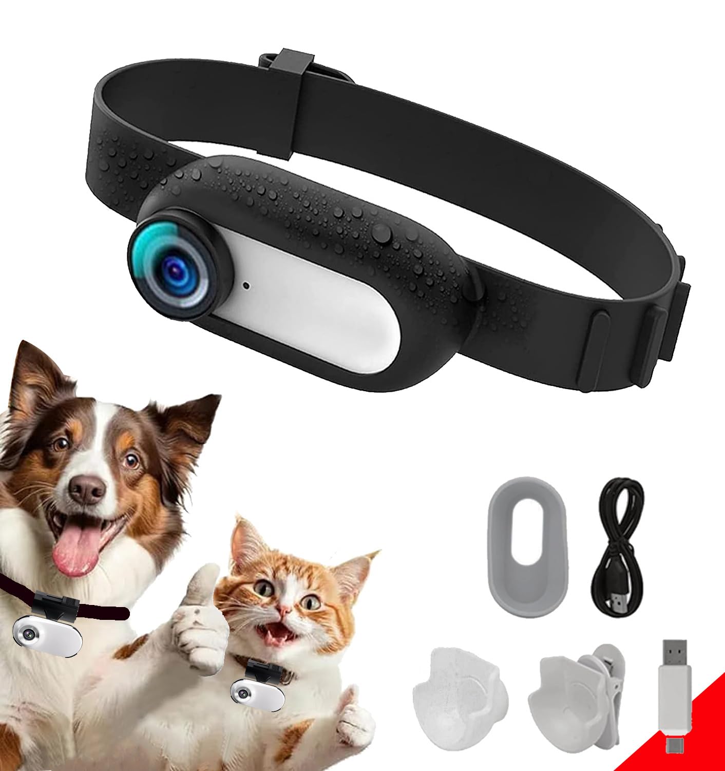 ehomful collar camara gato full hd para grabar aventuras de tu mascota