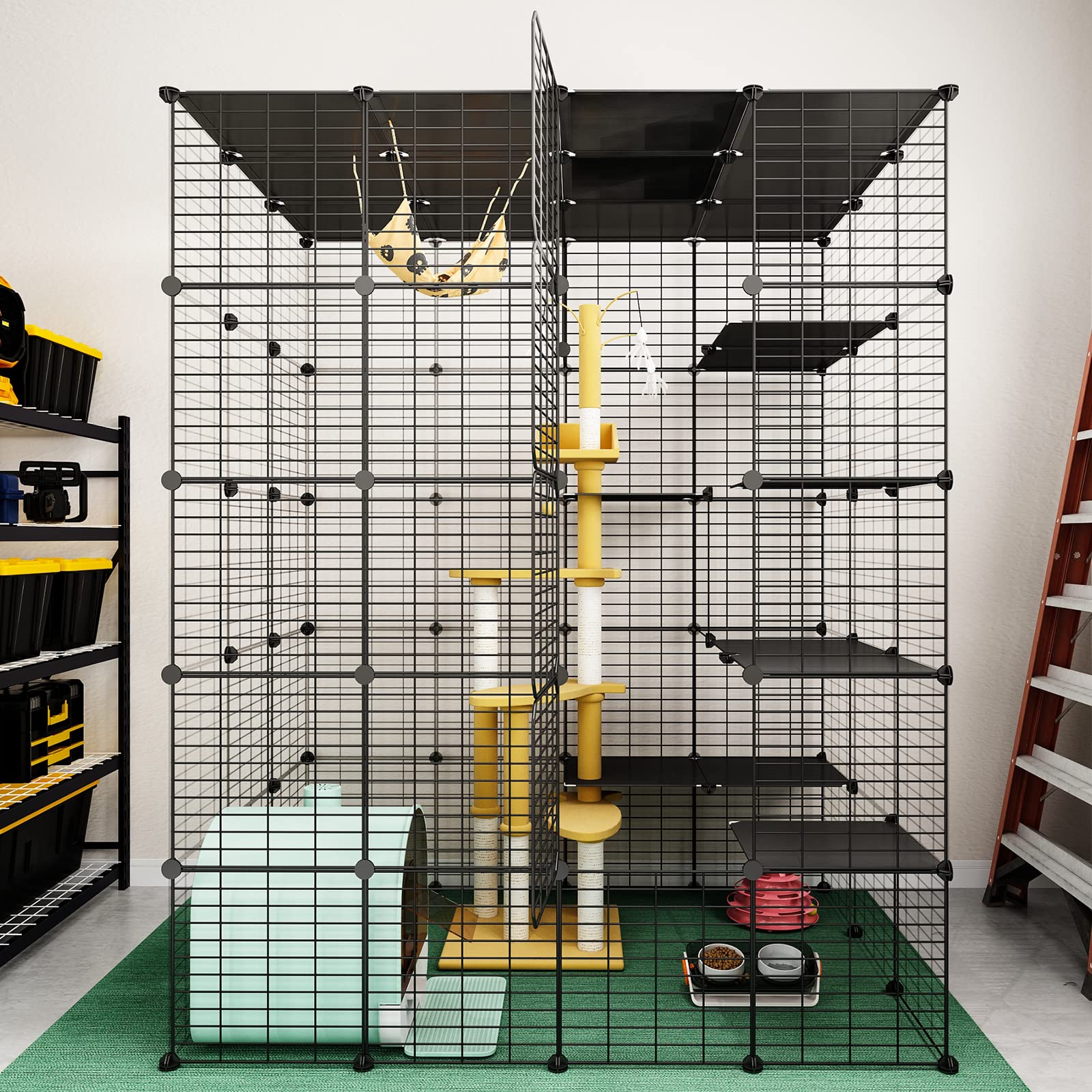 Eiiel-jaula-metal-dura-diseño: construcción resistente para uso diario.