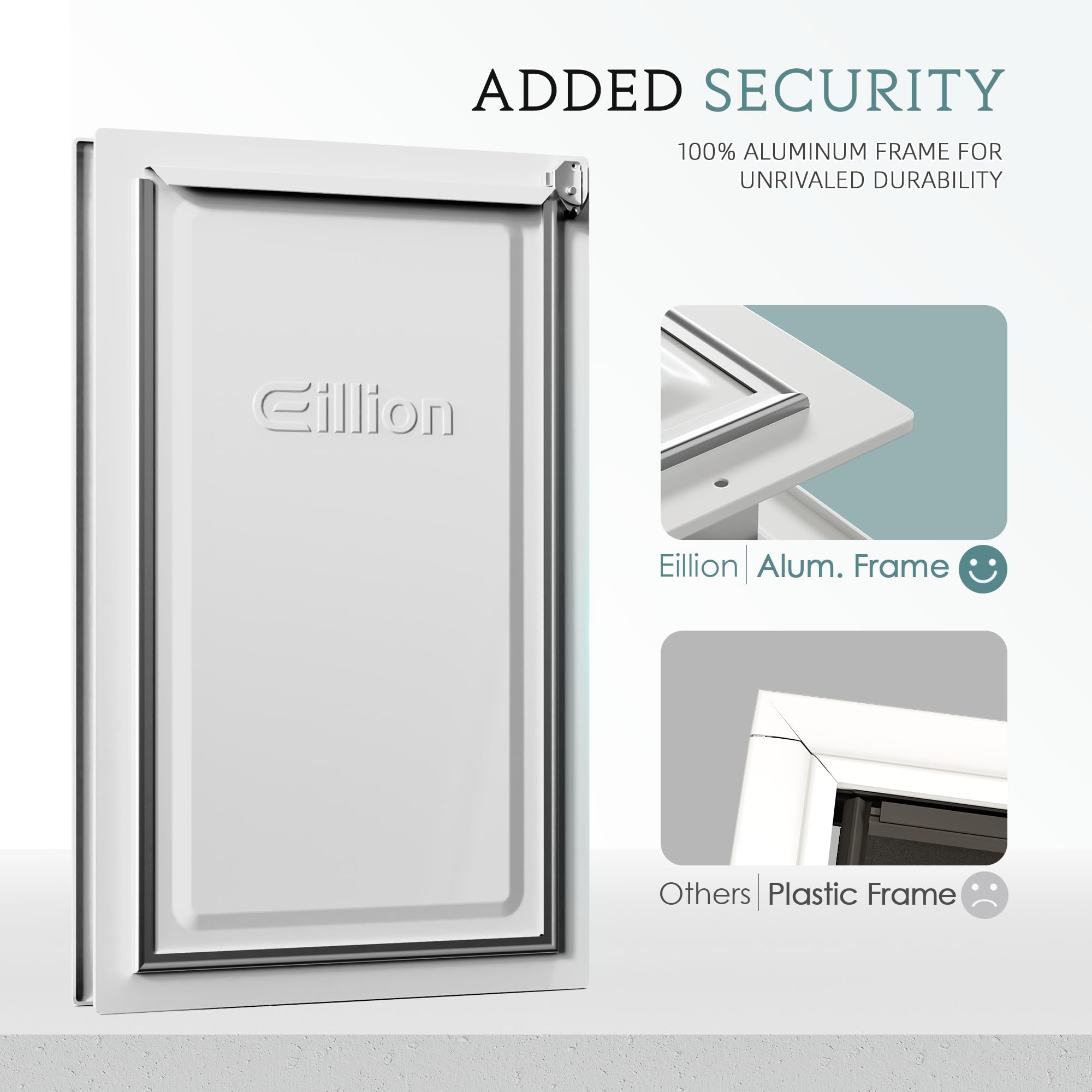 Marco de aluminio resistente de Eillion para uso exterior.