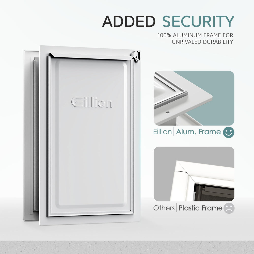 Puerta Eillion XL para pared con túnel telescópico ajustable para distintos espesores.