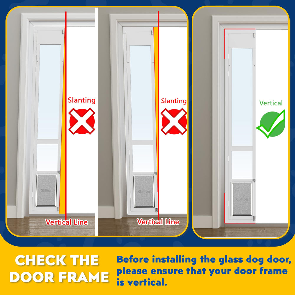 Diseno patentado de Eillion XLarge para puertas deslizantes de mascotas grandes