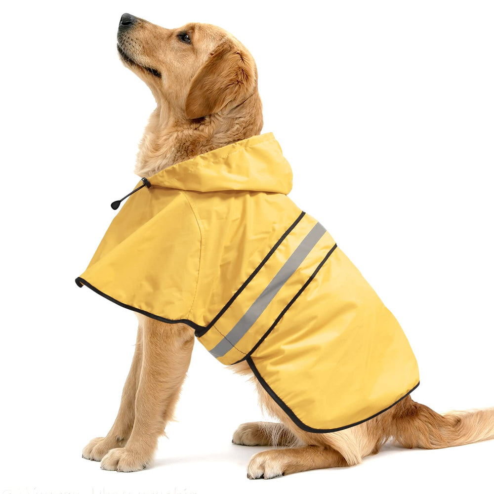 Ezierfy impermeable para perros, frontal amarillo, ligero y cómodo para paseos bajo lluvia