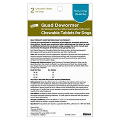 Elanco Quad Desparasitante sabor ternera para perros, facilita la dosificación diaria.