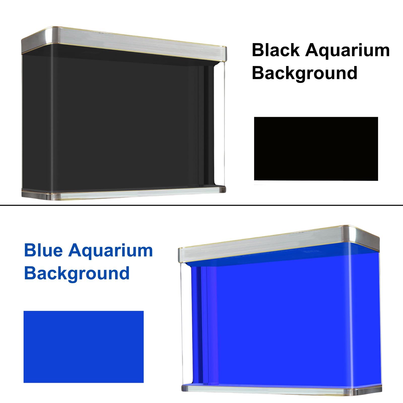 ELEBOX fondo acuario azul-negro adaptable a 10–20 galones.