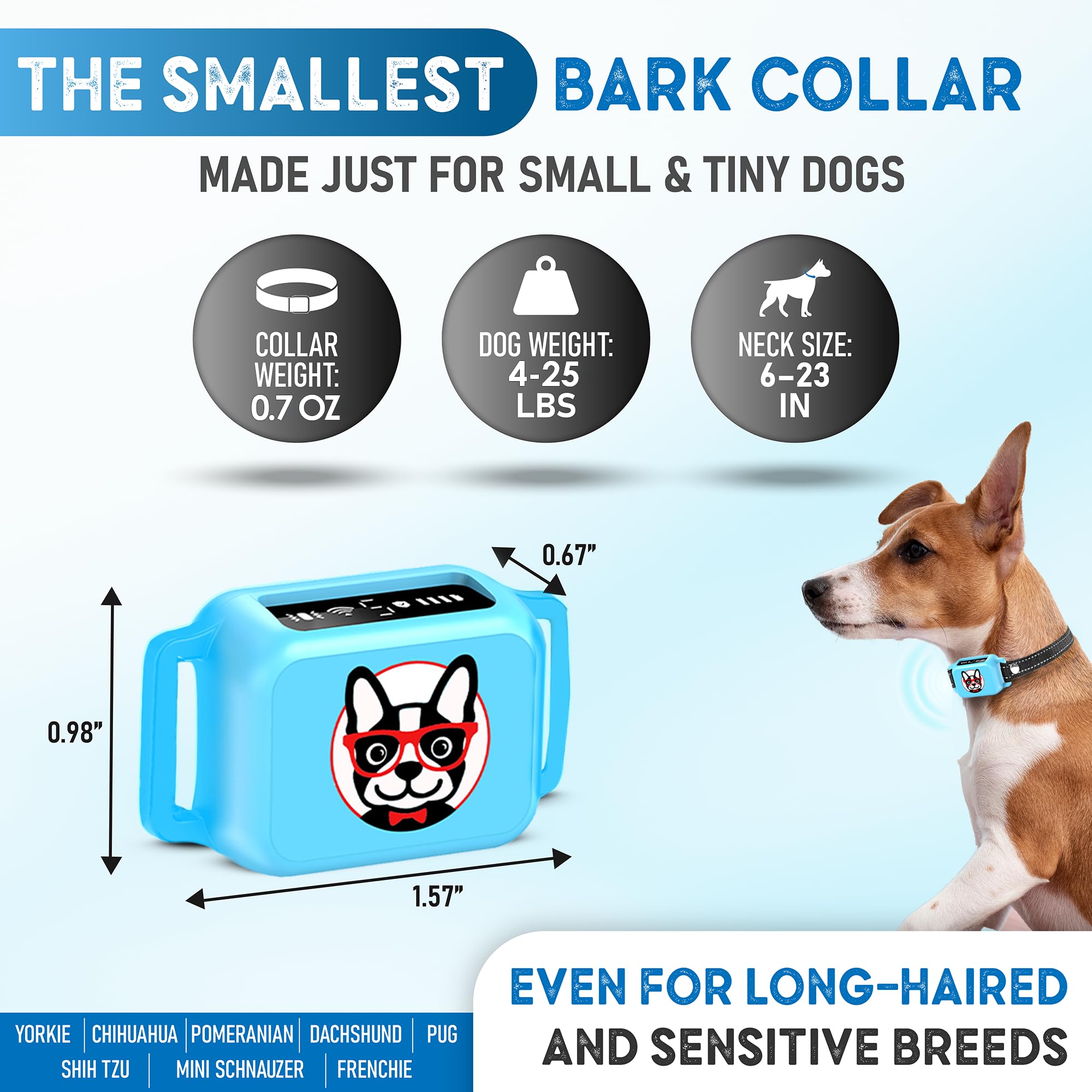 Elecane collar para perros, peso ligero, ideal para uso diario.