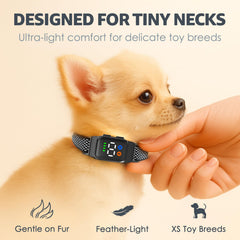 ELECANE Teacup Collar, aviso sonoro y vibración sin choque para ladridos.