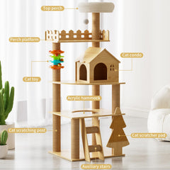 Pilares de sisal Elegaif: zona de rascar natural y duradera para gatos.