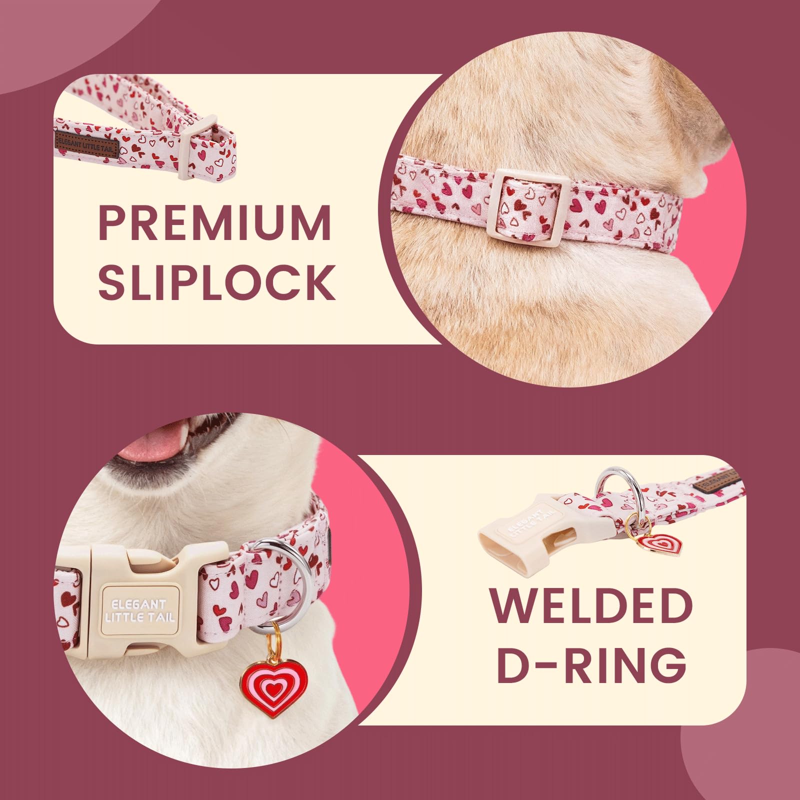 Collar ajustable para perros grandes de Elegant little tail
