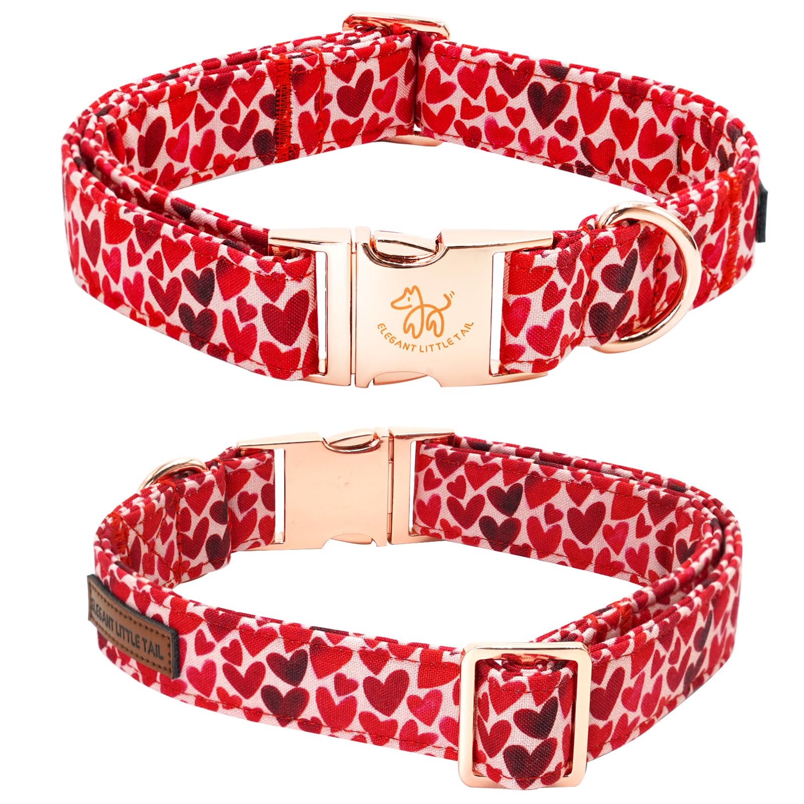 Elegant Little Tail collar de algodón ajustable para perros medianos.