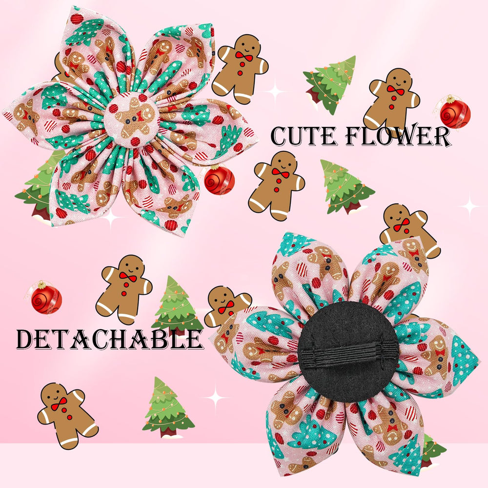 Elegant Little Tail collar algodón premium con flor cómodo
