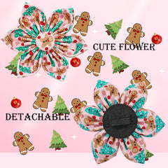 Elegant Little Tail collar algodón premium con flor cómodo