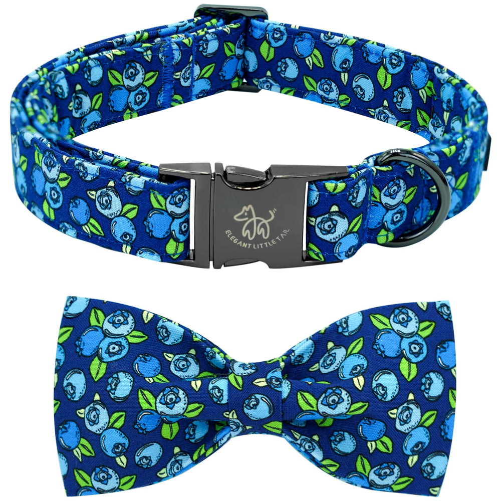 Elegant little tail collar arandano lazo, ideal para paseos diarios.