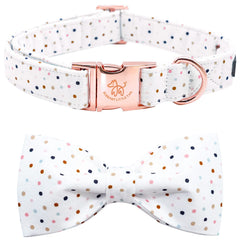Collar de Elegant Little Tail con lazo y puntos, cómodo para paseos diarios.