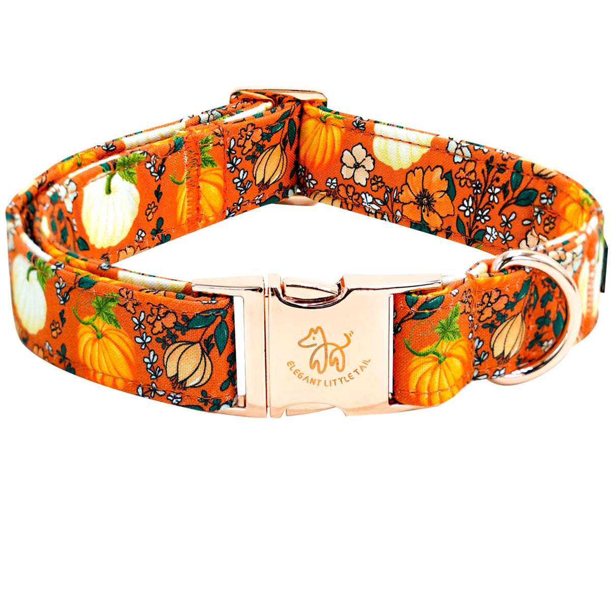 Collar Elegant Little Tail con calabaza, ideal para fiestas de otoño.