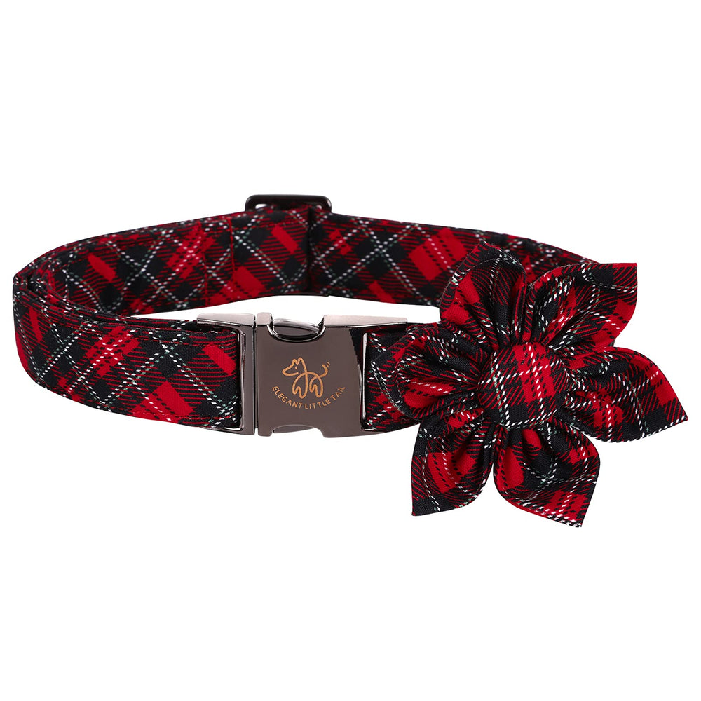 Elegant little tail collar con flor removible para elegantes paseos de perros