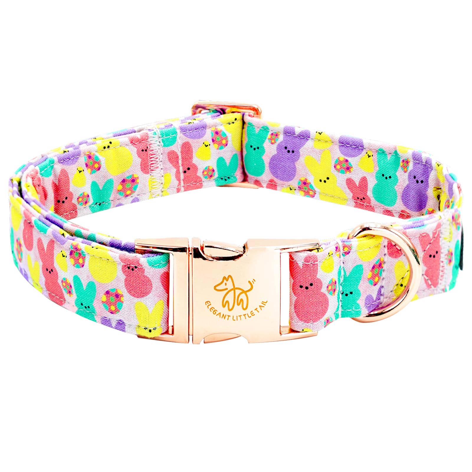 Elegant Little Tail collar con imprime conejo para paseos festivos y estilo encantador.