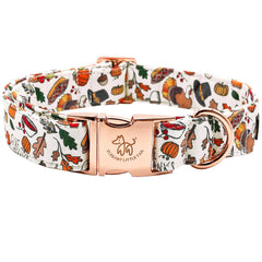 Collar Elegant Little Tail con estampado pavo, ideal para fiestas otoñales