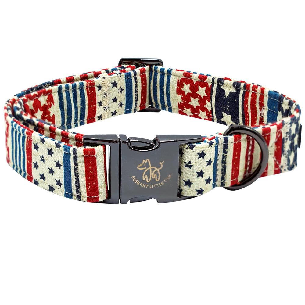 Collar Independence de Elegant little tail para perros, suave y duradero para fiestas patrióticas.