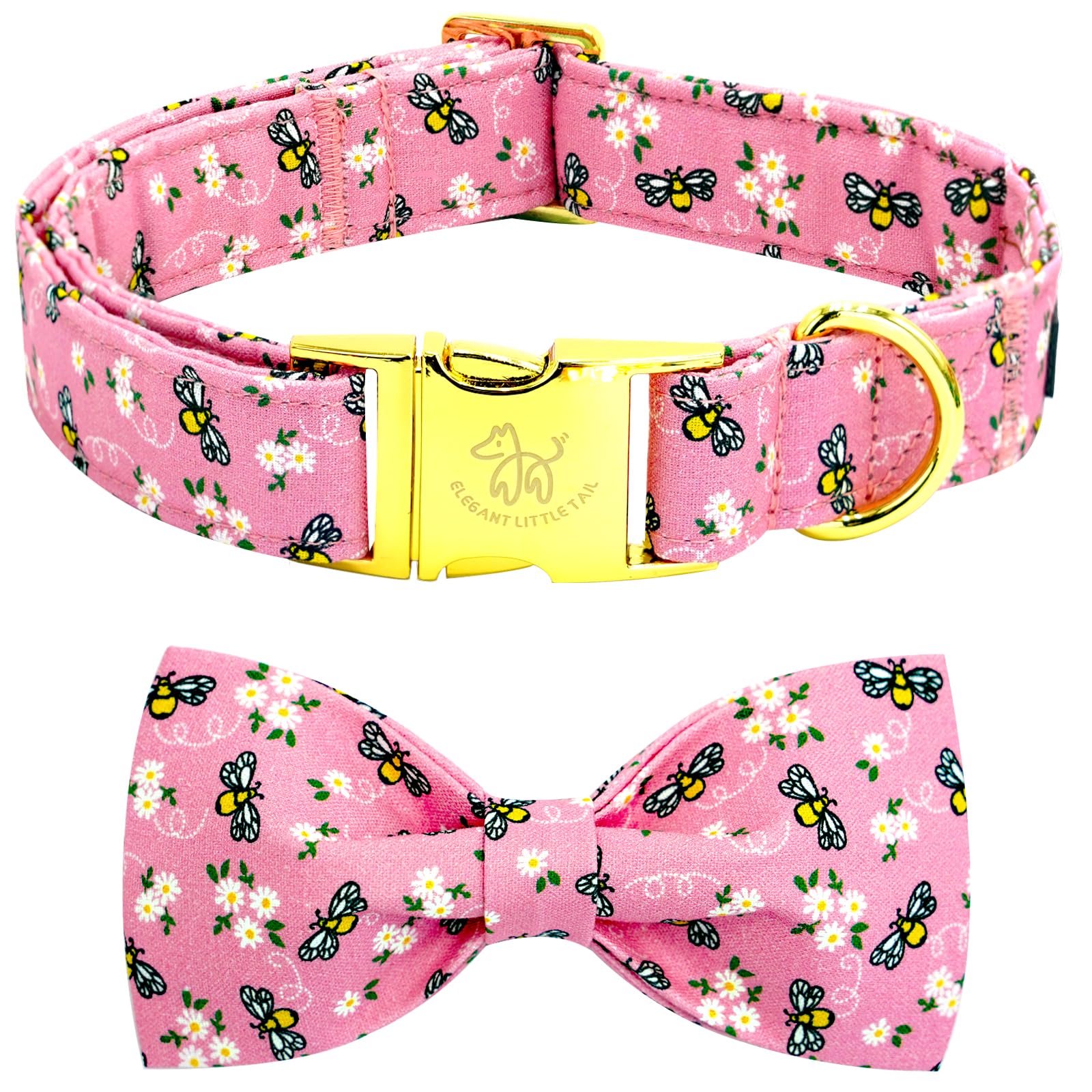 Collar Elegant little tail con lazo de abejas para paseos diarios