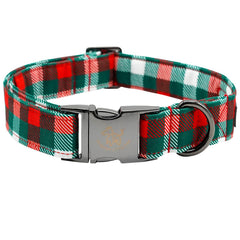 Collar Elegant little tail con diseño navideño de galleta rosa, frente, suave y duradero.
