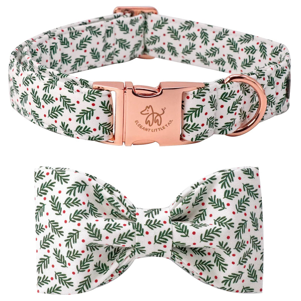 Elegant little tail collar navidad-perro: estilo festivo y comodidad.