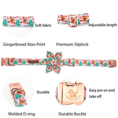Elegant Little Tail collar navidad rosa para fiestas de perro