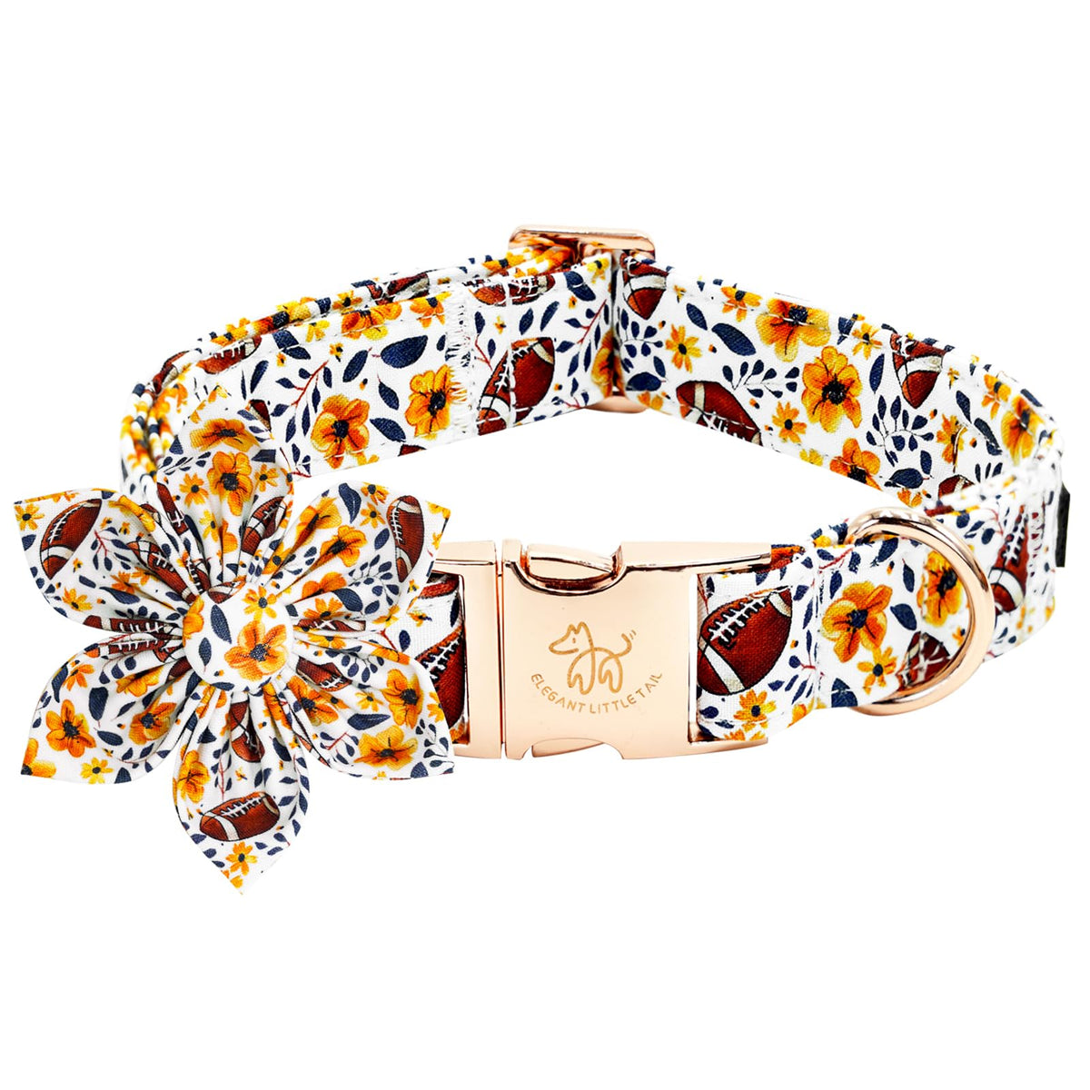 Elegant little tail collar otoño con lazo calabaza, ideal para paseos con estilo y comodidad.