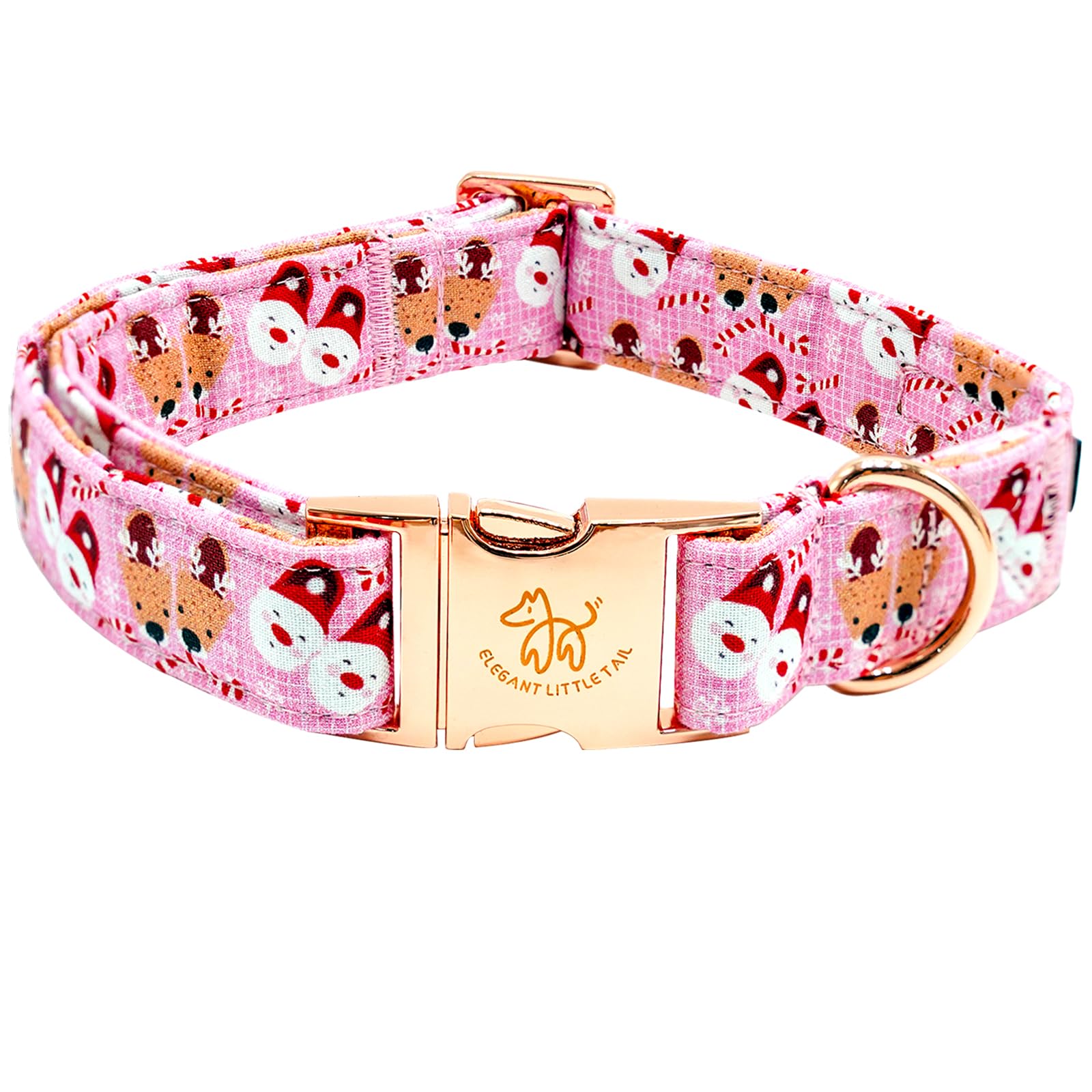 Collar Elegant Little Tail con estampado rosa ciervo, ideal para looks festivos.