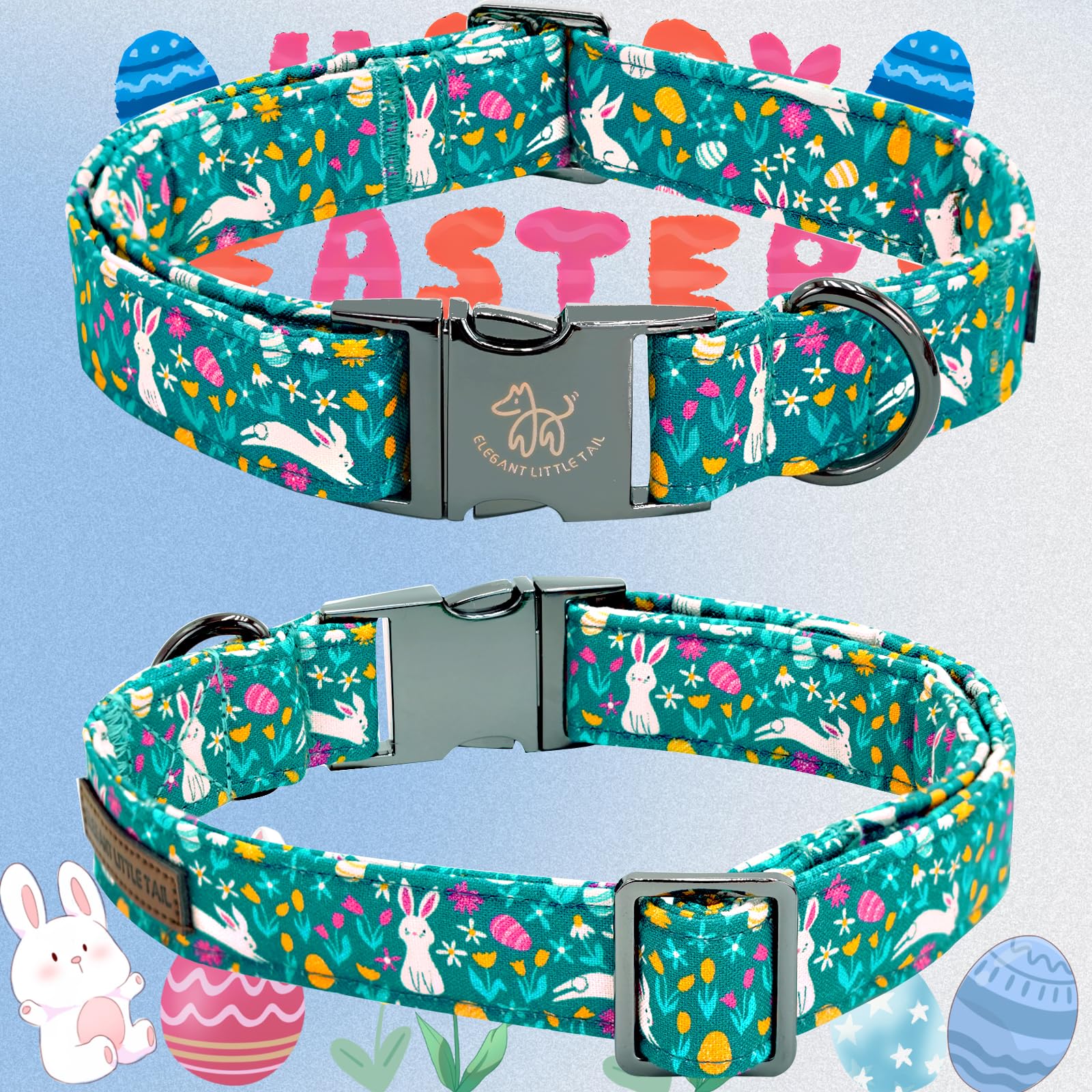 Hebilla resistente y anillo en D para seguridad en Elegant little tail collar.